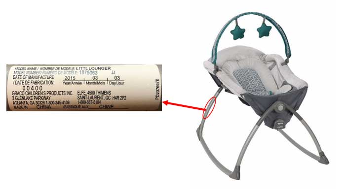 shows where to find model number